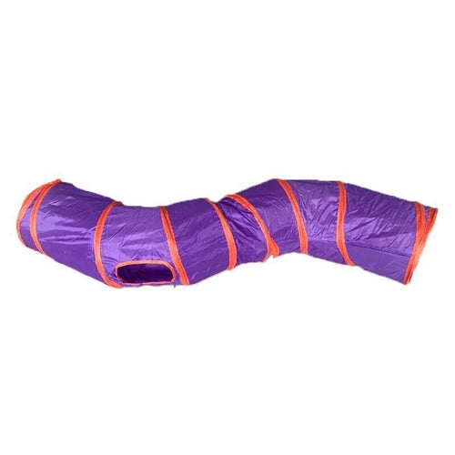 Foldable S-Shaped Interactive Cat Tunnel for Active Play