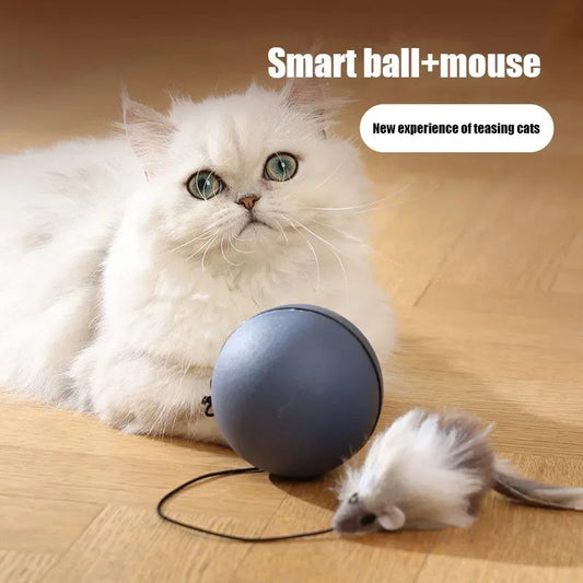 Interactive Mouse Teaser Ball – Smart Moving Toy for Curious Cats