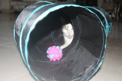 Túnel Interactivo Plegable en Forma de S para Juego Activo de Gatos