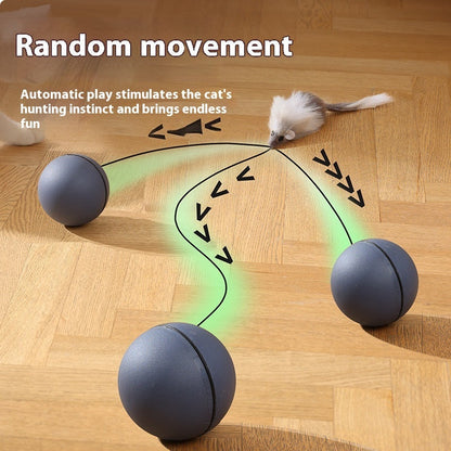 Interactive Mouse Teaser Ball – Smart Moving Toy for Curious Cats