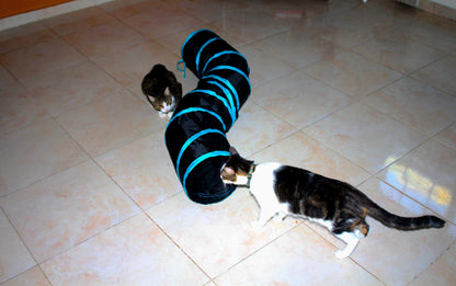 Túnel Interactivo Plegable en Forma de S para Juego Activo de Gatos