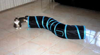 Túnel Interactivo Plegable en Forma de S para Juego Activo de Gatos