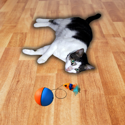 Pelota Interactiva con Ratón para Gatos Curiosos
